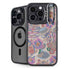 Warm Taupe Floral iPhone 14 Pro Kickstand Case
