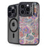 Warm Taupe Floral iPhone 14 Pro Max Kickstand Case
