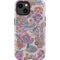 Warm Taupe Floral iPhone 15 Impact Case