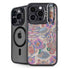 Warm Taupe Floral iPhone 15 Pro Kickstand Case