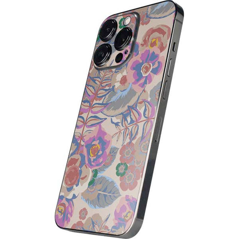 Warm Taupe Floral iPhone 15 Pro Max Skin