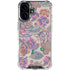 Warm Taupe Floral iPhone 16 Clear Case