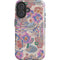 Warm Taupe Floral iPhone 16 Impact Case