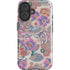 Warm Taupe Floral iPhone 16 Impact Case