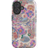 Warm Taupe Floral iPhone 16 Magsafe Impact Case