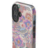 Warm Taupe Floral iPhone 16 Plus Impact Case