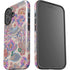 Warm Taupe Floral iPhone 16 Plus Impact Case
