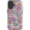 Warm Taupe Floral iPhone 16 Plus Magsafe Impact Case