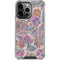 Warm Taupe Floral iPhone 16 Pro Clear Case