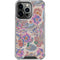 Warm Taupe Floral iPhone 16 Pro Max Clear Case