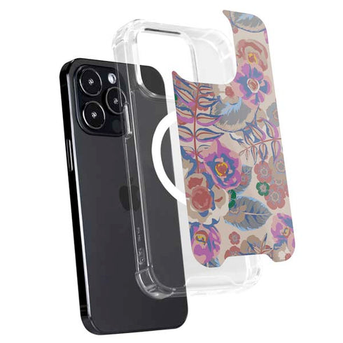 Warm Taupe Floral iPhone 16 Pro Max MagSafe Case