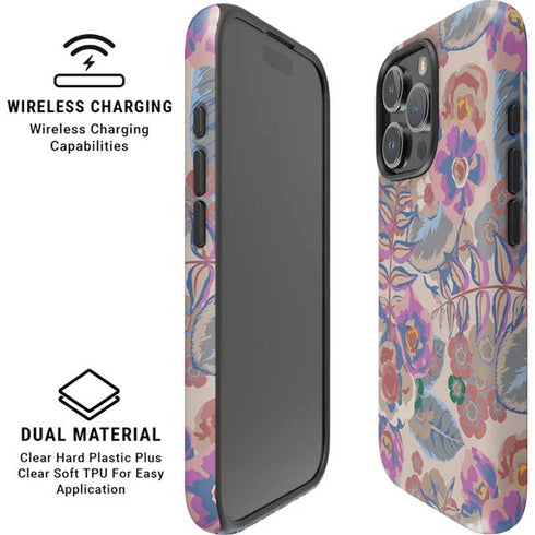 Warm Taupe Floral iPhone 16 Pro Max Magsafe Impact Case