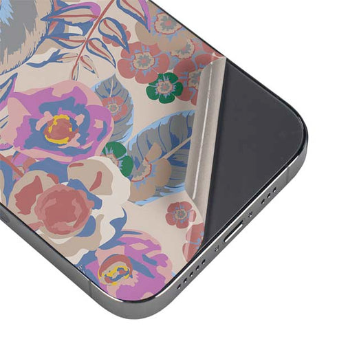 Warm Taupe Floral iPhone 16 Pro Max Skin