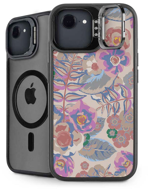 Warm Taupe Floral iPhone 16e Kickstand Case
