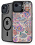 Warm Taupe Floral iPhone 16e Kickstand Case