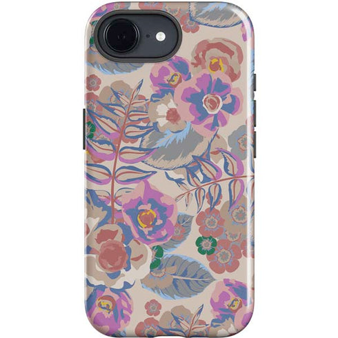 Warm Taupe Floral iPhone 16e Impact Case