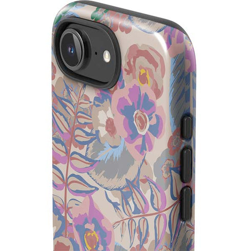 Warm Taupe Floral iPhone 16e Impact Case