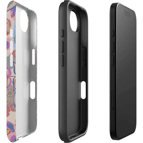 Warm Taupe Floral iPhone 16e Impact Case
