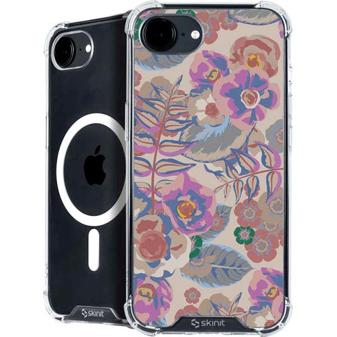 Warm Taupe Floral iPhone 16e MagSafe Case