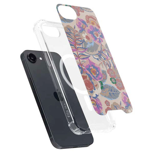 Warm Taupe Floral iPhone 16e MagSafe Case