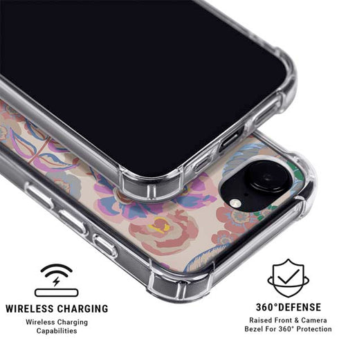Warm Taupe Floral iPhone 16e MagSafe Case