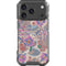 Warm Taupe Floral iPhone 18 Pro Clear Case