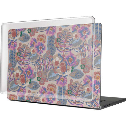 Warm Taupe Floral MacBook Cases