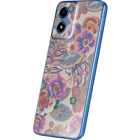 Warm Taupe Floral Moto G Play 4G (2024) Skin