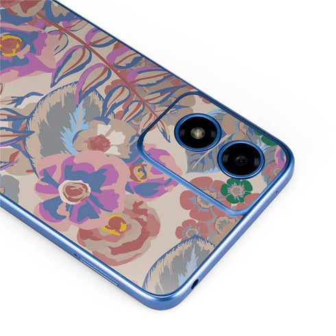 Warm Taupe Floral Moto G Play 4G (2024) Skin