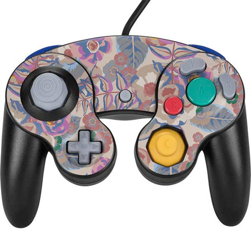 Warm Taupe Floral Nintendo Skins