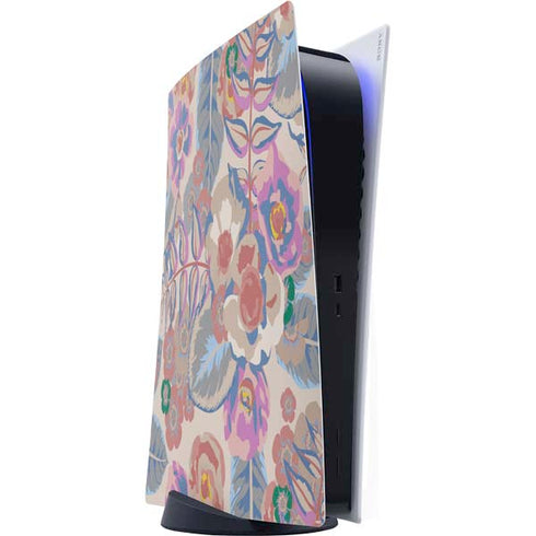 Warm Taupe Floral PlayStation PS5 Skins