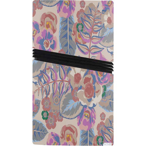 Warm Taupe Floral PS5 Pro Console Skin