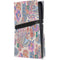Warm Taupe Floral PS5 Pro Disk Console Skin