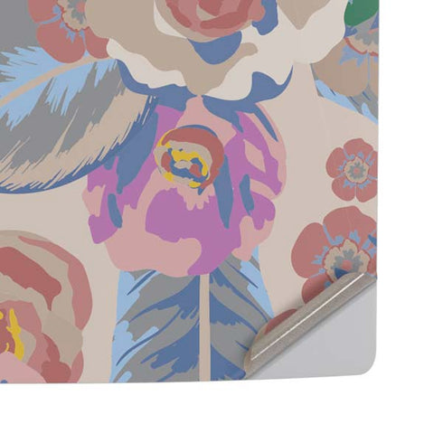 Warm Taupe Floral PS5 Pro Disk Console Skin