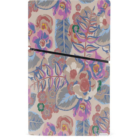 Warm Taupe Floral PS5 Slim Digital Edition Console Skin