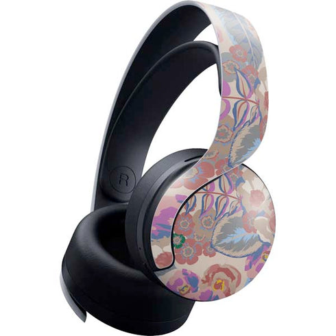Warm Taupe Floral PlayStation PS5 Skins
