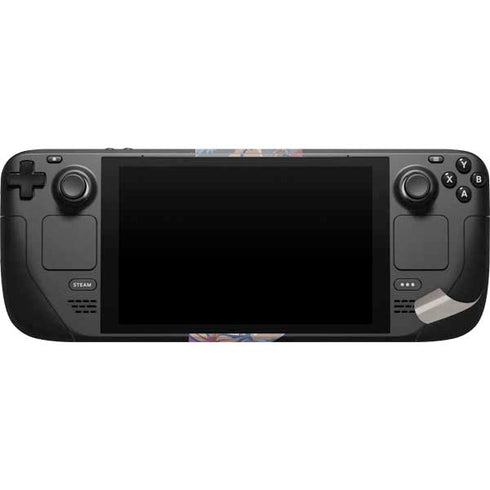 Warm Taupe Floral Steam Deck Handheld Gaming Computer Skin
