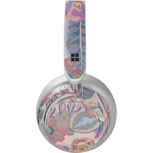 Warm Taupe Floral Surface Headphones Skin