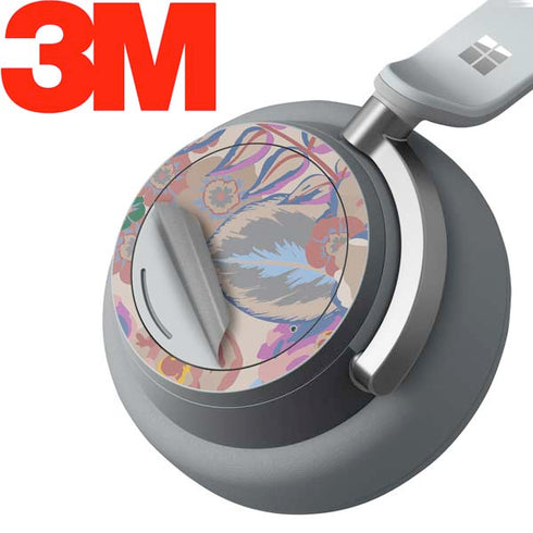 Warm Taupe Floral Surface Headphones Skin