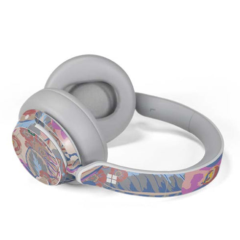 Warm Taupe Floral Surface Headphones Skin