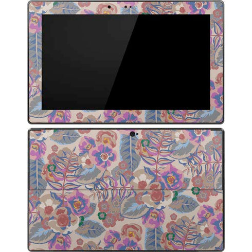 Warm Taupe Floral Surface Pro Tablet Skin