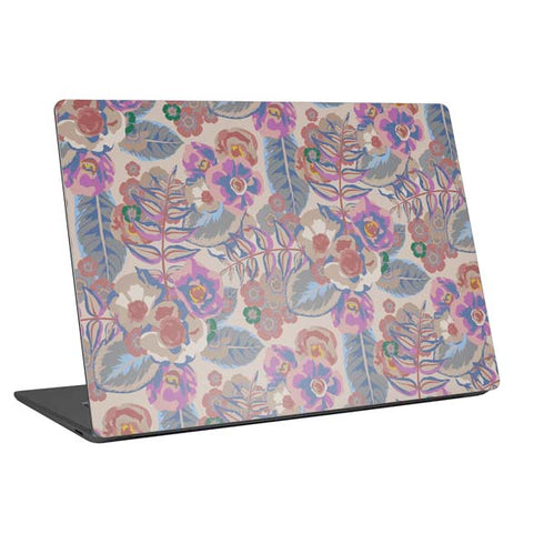 Warm Taupe Floral Laptop Skins
