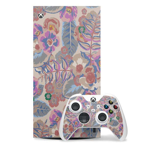 Warm Taupe Floral Xbox Series X Skins