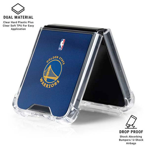 NBA Golden State Warriors Jersey Galaxy Z Flip7 Clear Case