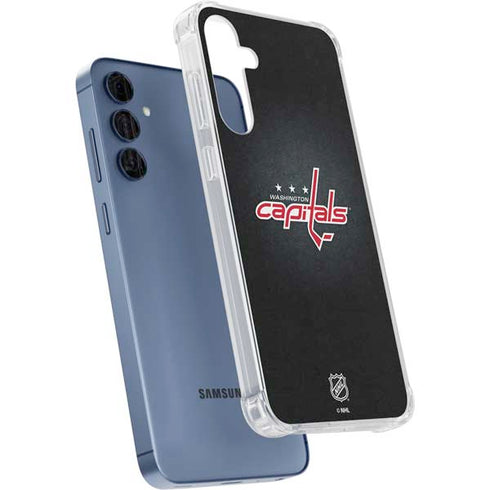 NHL Washington Capitals Black Background Galaxy A55 5G Clear Case