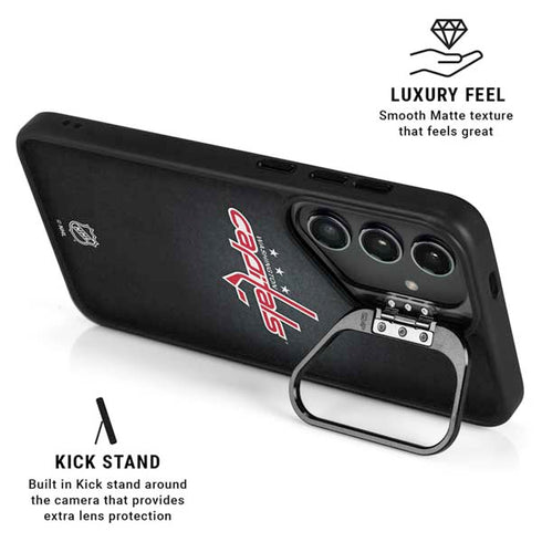 NHL Washington Capitals Black Background Galaxy S25 Ultra Kickstand Case