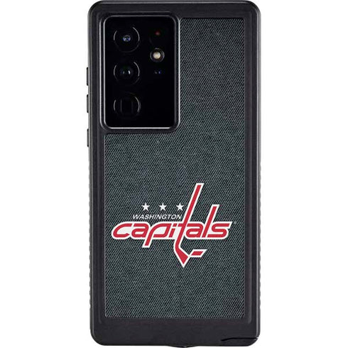 NHL Washington Capitals Black Background Galaxy S24 Ultra Waterproof Case