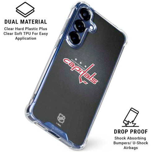 NHL Washington Capitals Black Background Galaxy S25 Clear Case