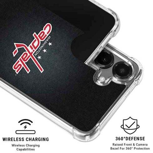 NHL Washington Capitals Black Background Galaxy S26 Clear Case