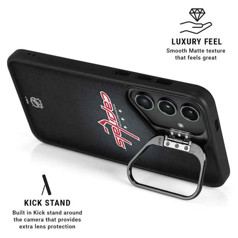 NHL Washington Capitals Black Background Galaxy S26 Kickstand Case